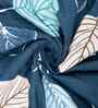 Blue Cotton Floral 300 Gsm Double Bed Reversible Comforter