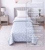 Blue Cotton Floral 300 GSM Single Bed Reversible Dohar