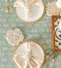 Dahlia Nile Tasseled (78x60) Blue & White Cotton Table Cloth