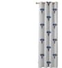 Blue Cotton Floral 7ft Semisheer Eyelet Door Curtain (1 Pc)