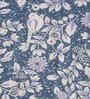 Blue Cotton Floral 9Ft Light Filtering Eyelet (Set Of 2) Long Door Curtains