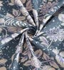 Blue Cotton Floral 9Ft Light Filtering Eyelet (Set Of 2) Long Door Curtains
