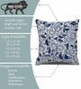 Blue Cotton Florals 16x16 inches Cushion Covers (Pack of 5)