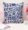 Blue Cotton Florals 16x16 inches Cushion Covers (Pack of 5)
