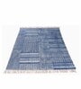 Blue Cotton Geometric 3 x 5 Hand Woven Dhurrie