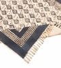 Blue Cotton Geometric 5 x 8 Hand Woven Dhurrie