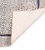 Blue Cotton Abstract 3x2 Hand Woven Dhurrie