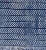 Blue Cotton Geometric 4x6 Hand Woven Dhurrie