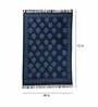 Blue Cotton Abstract 4x6 Hand Woven Dhurrie
