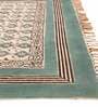 Blue Cotton Geometric 3x2 Hand Woven Dhurrie