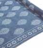 Blue Cotton Abstract 3x2 Hand Woven Dhurrie