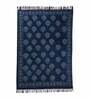 Blue Cotton Abstract 4x6 Hand Woven Dhurrie