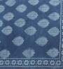 Blue Cotton Abstract 4x6 Hand Woven Dhurrie
