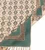 Blue Cotton Geometric 3x2 Hand Woven Dhurrie
