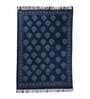 Blue Cotton Abstract 3x2 Hand Woven Dhurrie