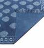 Blue Cotton Abstract 3x2 Hand Woven Dhurrie