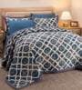 Blue Cotton 100 Room Temperature Double Bed Quilt