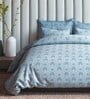 Blue Cotton Blend Geometric 150 GSM Single Comforter