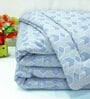 Blue Cotton Blend Geometric 150 GSM Single Comforter