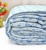 Blue Cotton Blend Geometric 150 GSM Single Comforter