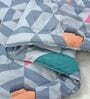 Blue Cotton Blend Geometric 150 GSM  Single Comforter