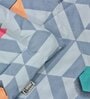 Blue Cotton Blend Geometric 150 GSM  Single Comforter