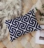 Blue Cotton Geometric 18x12 inches Cushion Covers (Pack of 2)