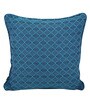 Blue Geometric Cotton 18 x 18 Inches Cushion Covers (Set of 2)