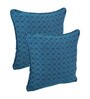 Blue Geometric Cotton 18 x 18 Inches Cushion Covers (Set of 2)
