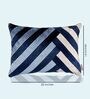 Blue Cotton Geometric 20x14 inches Cushion Cover