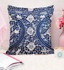 Blue Cotton Geometric 24x24 inches Cushion Covers (Pack of 2)