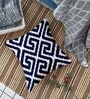 Blue Cotton Geometric 24x24 inches Cushion Covers (Pack of 2)