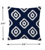Blue Cotton Geometric 24x24 inches Cushion Covers (Pack of 2)