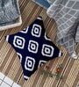 Blue Cotton Geometric 24x24 inches Cushion Covers (Pack of 2)