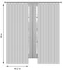 Blue Cotton Geometric 5Ft Light Filtering Eyelet (Set Of 2) Window Curtains