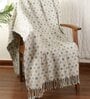 Blue Cotton Geometric 84x60 Inches Sofa Throw