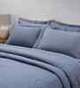 Blue Cotton Geometric Print 110 GSM Double Bed Quilt