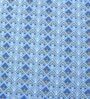 Blue Cotton Geometrical 144 TC  Double Bed Dohar