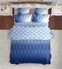 Blue Cotton Geometrical 150 GSM Double Bed Comforter