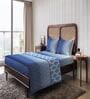 Blue Cotton Geometrical 80 GSM Double Bed Dohar