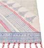 Blue Cotton Hand Woven 4 X 5 Feet Dhurrie
