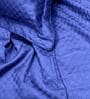 Blue Cotton Jacquard 300TC checked Super King Bedsheet with 2 Pillow Covers