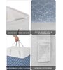 Blue Linen Cotton Foldable 75 Ltr Laundry Basket (1Pc)