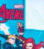 Blue Cotton Marvel Avengers 400 GSM Bath Towel (1Pc)