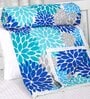 Blue Cotton Patterned 120 GSM Double Bed Dohar