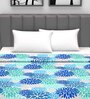Blue Cotton Patterned 120 GSM Double Bed Dohar