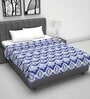 Blue Cotton Patterned 120 GSM Double Bed Dohar