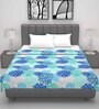 Blue Cotton Patterned 120 GSM Double Bed Dohar