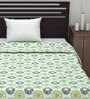 Blue Cotton Patterned 120 GSM Single Bed Dohar