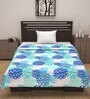 Blue Cotton Patterned 120 GSM Single Bed Dohar